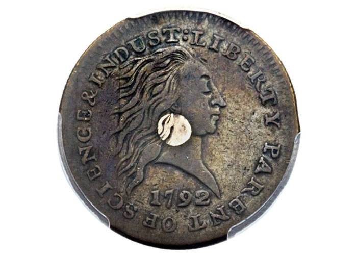 美国公开拍卖“银中央一分币”和“伯奇一分币”两枚罕有一美分硬币