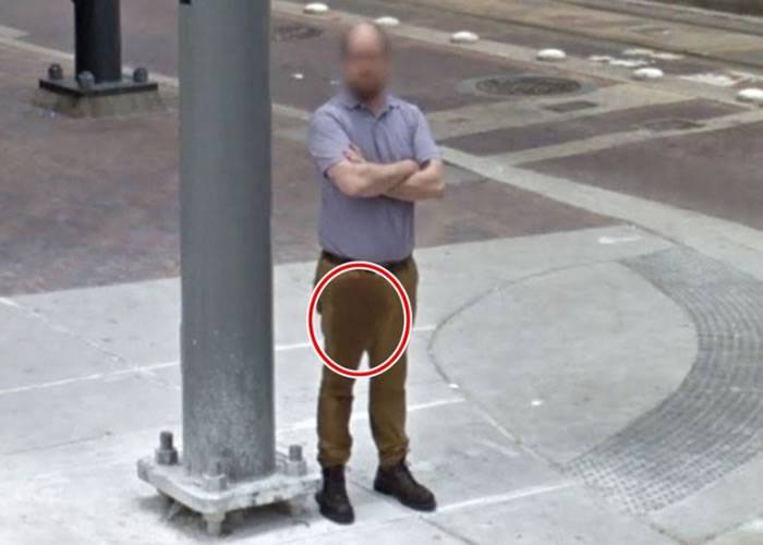 美国Google街景拍到路边男子小便失禁？主角：啤酒弄湿