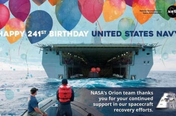 10月13日是美国海军241岁生日 NASA感谢帮助