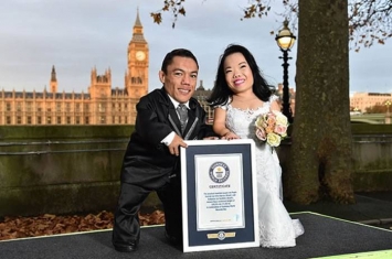 巴西侏儒娶老婆 打入世界纪录做最矮夫妻