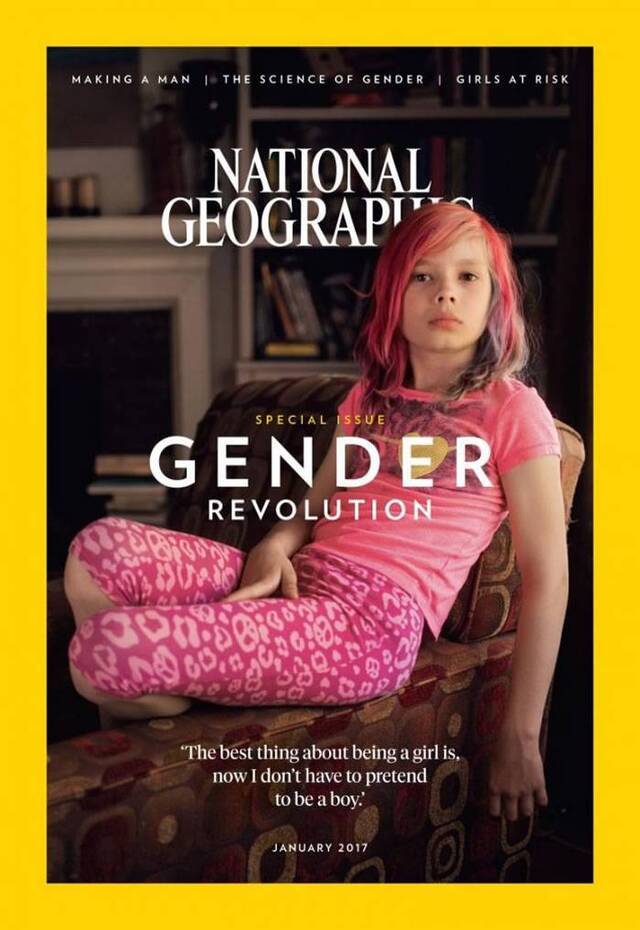 美国《国家地理》杂志2017年1月号封面主题聚焦性别