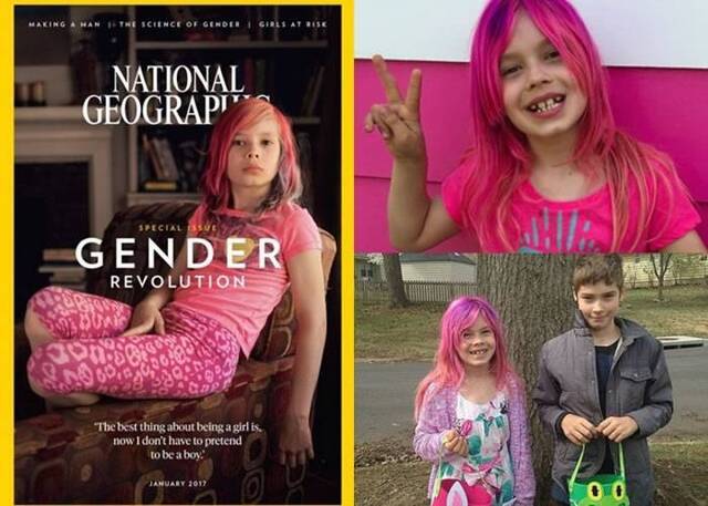 美国跨性别儿童Avery Jackson登《国家地理杂志》封面
