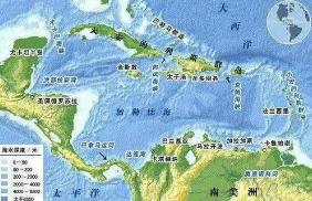 世界上最大的内海，加勒比海水域面积达到275.4万平方公里