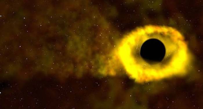 水瓶座星系边缘发现撕裂恒星的罕见黑洞 质量是太阳的5万倍