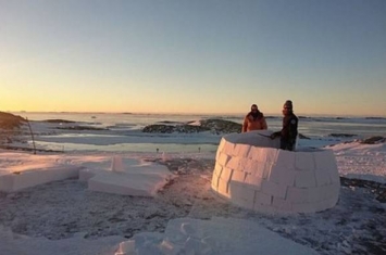 北极因纽特人冰屋出现在南极 澳洲研究人员为消磨时间打造