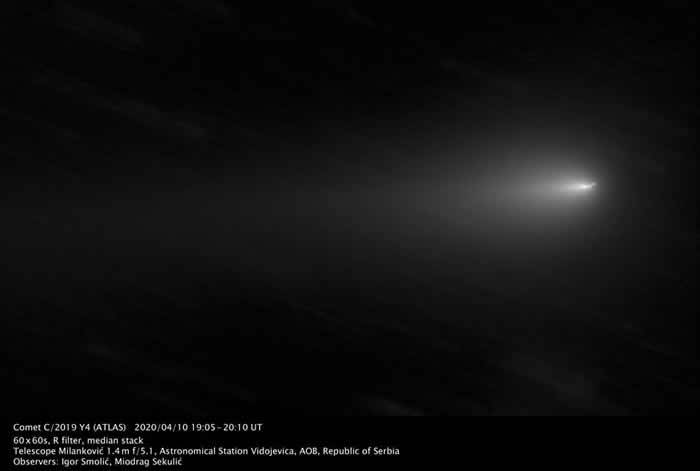 Atlas彗星正在朝太阳飞去 即将解体