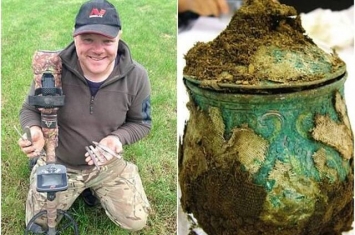 英国男子使用金属探测器在苏格兰找到一批1200年历史的维京海盗宝藏