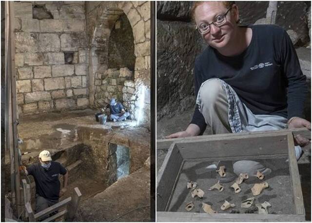 以色列文物局在耶路撒冷老城圣殿山地标哭墙附近发现2000年前地下密室