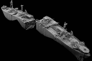 美国二战沉船“理查德.蒙哥马利号战船”载1400吨爆炸品 声纳扫描重现真身
