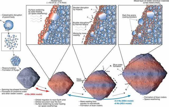 “隼鸟2号”的着陆极为细致地揭示“龙宫”小行星的表面