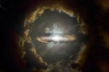 国际天文学家团队探测到潜伏在宇宙中遥远角落一个古老而巨大星系盘125亿年前发出的光
