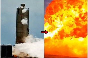 SpaceX星际飞船样机加压测试 点燃引擎后不久即发生爆炸