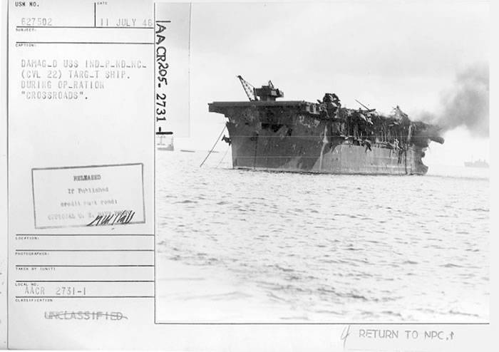 解密档案揭露美军“十字路口行动”比基尼环礁核试为震慑苏联