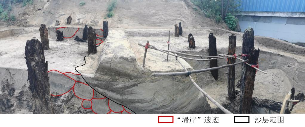 陕西咸阳沙河古桥遗址发现秦汉时期桥桩及“埽岸”遗迹