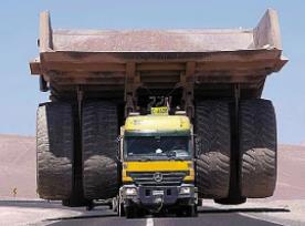 世界上最大的卡车：相当于两三层楼高（载重可达6800吨）