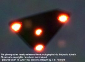 十三万目击证人的比利时事件，上空多次出现菱形UFO