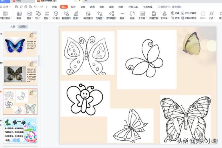 美丽的蝴蝶儿童画教案,蝴蝶儿童画漂亮又简单