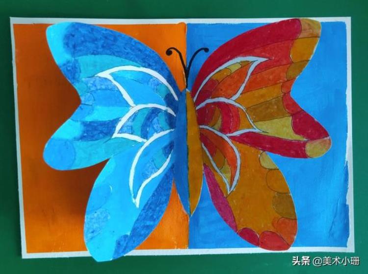 美丽的蝴蝶儿童画教案,蝴蝶儿童画漂亮又简单