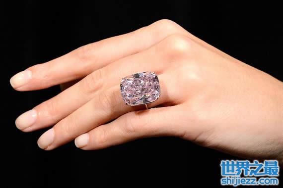 世界上最大的粉红色钻，重石37.3克(估价高达近2亿)