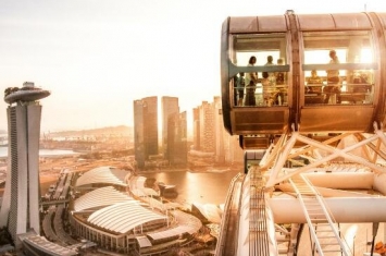 世界上最高摩天轮，新加坡飞行者摩天轮(俯视整个新加坡)