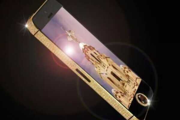 最贵苹果手机1亿美金 全黄金打造(背后嵌有巨型粉钻)