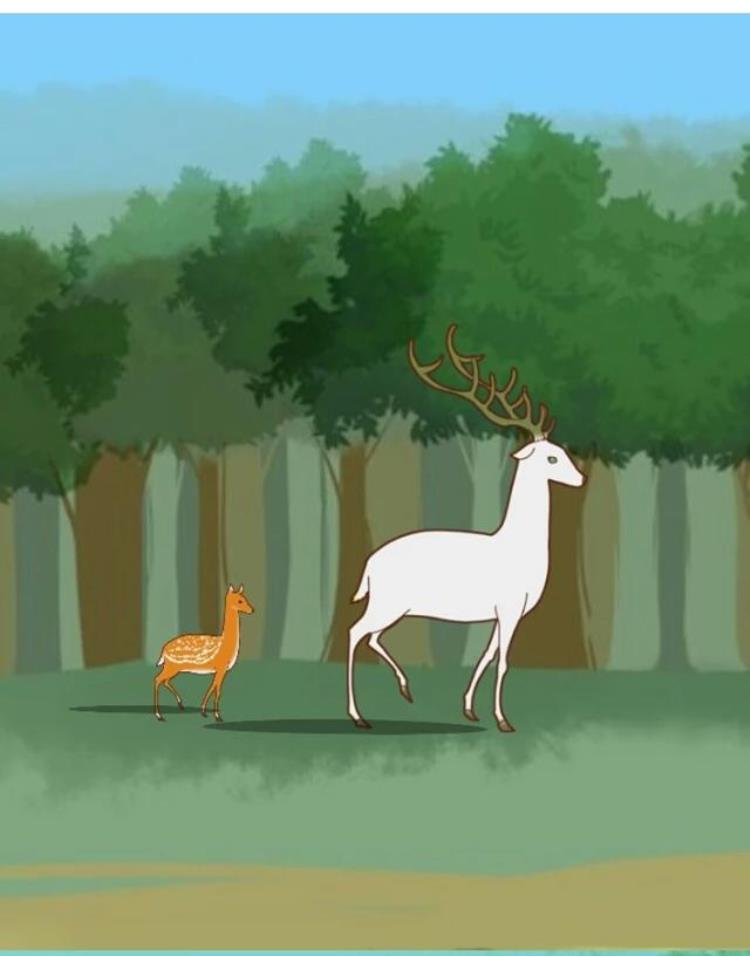 卡通动物鹿,漫画可爱长颈鹿