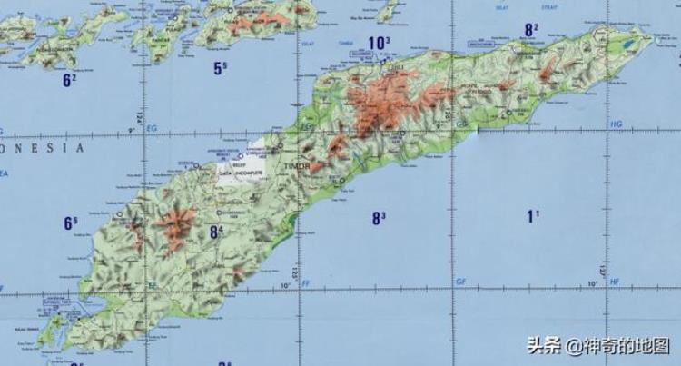 帝汶岛地形图,帝汶岛在地图中的位置