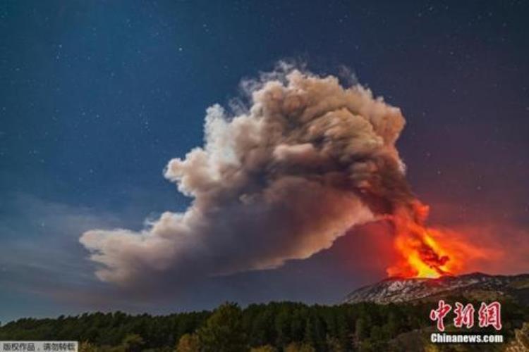 意大利埃特纳火山猛烈喷发,意大利埃特纳火山照片