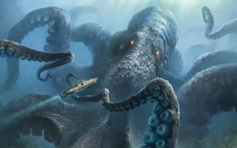 深海巨兽挪威海怪，体长100米的恐怖八爪怪(海盗克星)